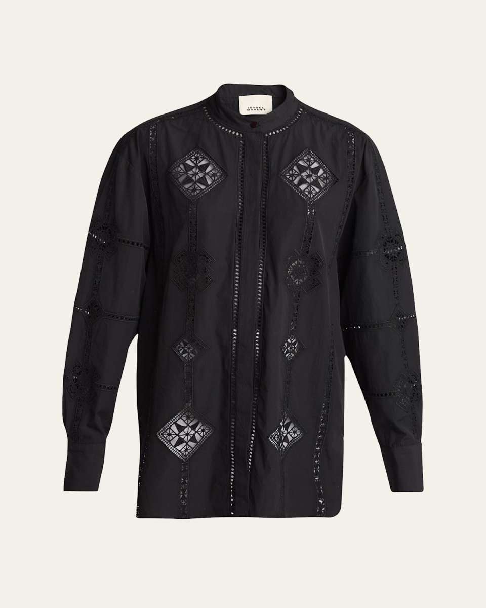 Soeline Embroidered Button-Down Shirt